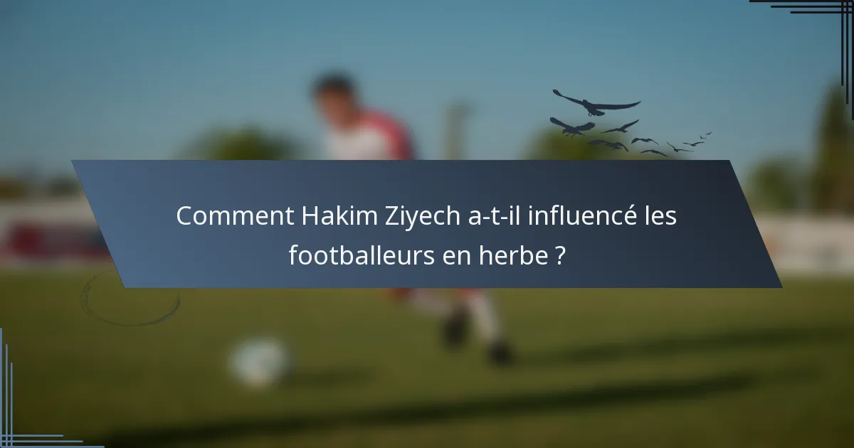 Comment Hakim Ziyech a-t-il influencé les footballeurs en herbe ?